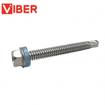 Hex Washer Flange Head Self Drilling Screw With Washer For Roof Building