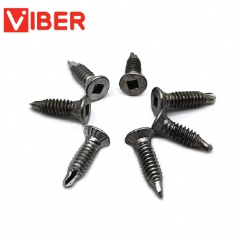 Flat Head With Nibs Square Drvie Self Drilling Screw