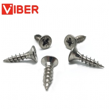 White Nickel Pozi Drive Countersunk Head Chipboard Screw