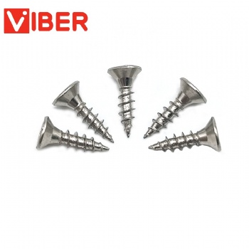 White Nickel Pozi Drive Countersunk Head Chipboard Screw
