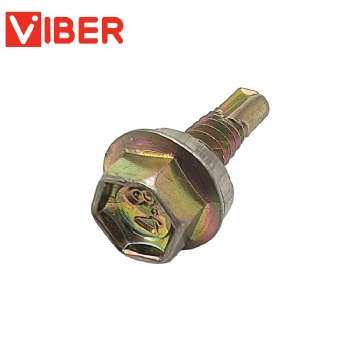 Hex Flange Head Self Drilling Screw With Single Washer