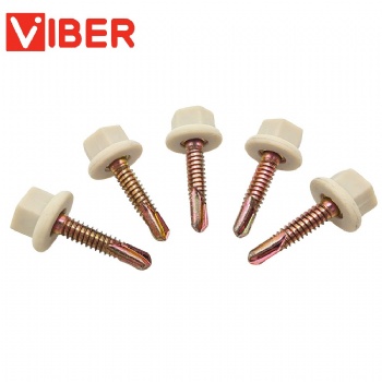 Hex Head Self Drilling Screw With Plastic Cap