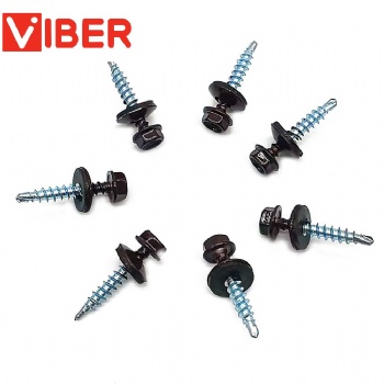 Hex Washer Head Self Drilling Screw With EPDM Washer, RAL Painted