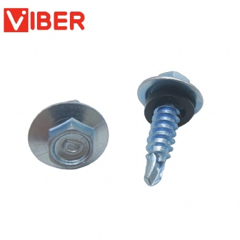 Large Flanged Self Drilling Screw With Washer PT2 Drillling Point