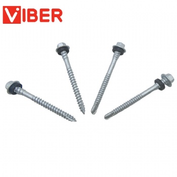 Mechanical Galvanizing Hex Flanged Head Double Thread Self Drilling Screw