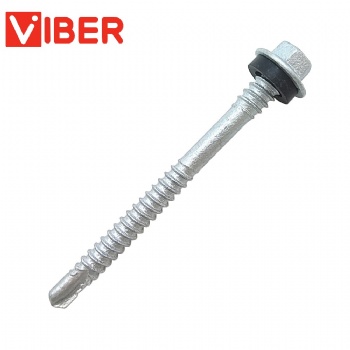 Mechanical Galvanizing Hex Flanged Head Double Thread Self Drilling Screw