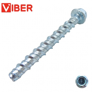 Zinc-Plated Flange Head Wood Thread Concrete Screw Bolt