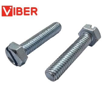 Fully Threaded Slotted Indented Hex Head Bolt