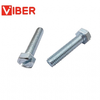 Fully Threaded Slotted Indented Hex Head Bolt